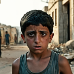 **

A still from "Capernaum," directed by Nadine Labaki. Focus on the emotional intensity and the gritty realism of children living in poverty in Lebanon. Capture Zain's determined expression and the harsh environment.

**